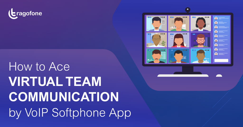 virtual team communication by voip softphone app