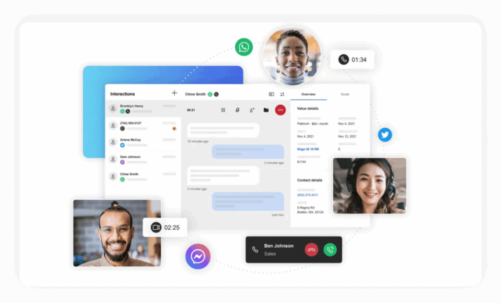 UI of 8x8 softphone
