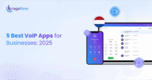 VoIP app UI and the text 'Best Businesses VoIP Apps in Netherlands'