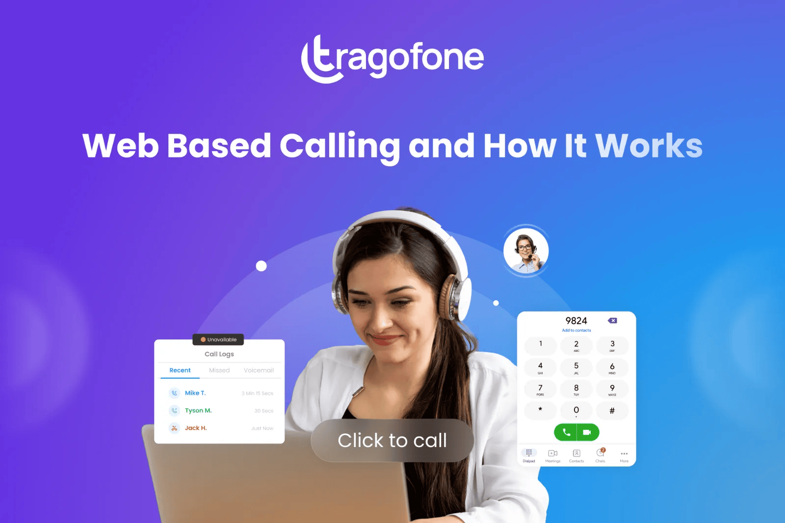 Woman making a web-based call