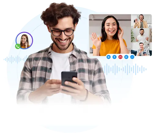 Team members on a single VoIP phone line