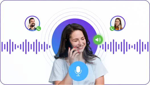 Women making a VoIP call on a mobile phone